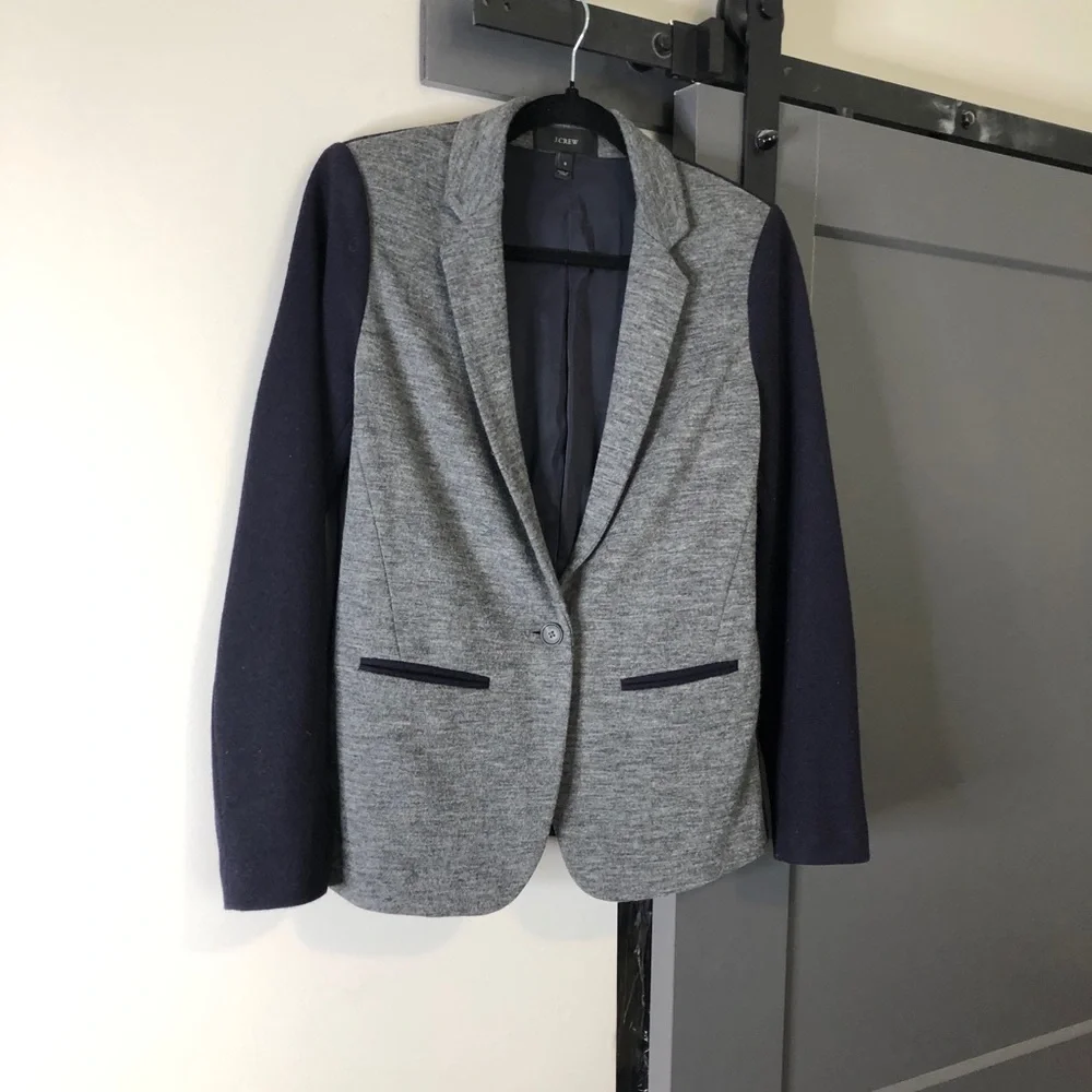 J. Crew Women’s Navy/Grey Blazer Size 6